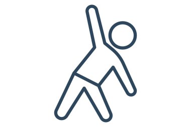 Pilates ikonu. çizgi simgesi tarzı. Spor salonu ve fitness ile ilgili bir ikon. spor elemanları vektör illüstrasyonu