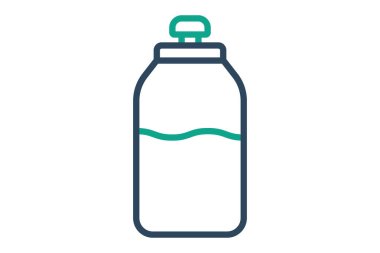 Su şişesi ikonu. çizgi simgesi tarzı. İçkiyle ilgili bir ikon. spor elemanları vektör illüstrasyonu