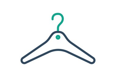 Askı simgesi. çizgi simgesi tarzı. Mobilyalarla ilgili bir ikon. mobilya elemanları vektör illüstrasyonu