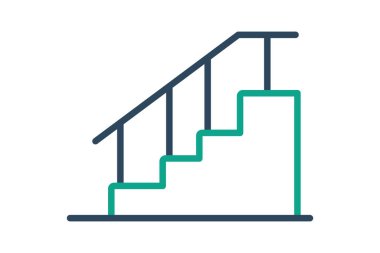 Merdiven ikonu. çizgi simgesi tarzı. Mobilyalarla ilgili bir ikon. mobilya elemanları vektör illüstrasyonu