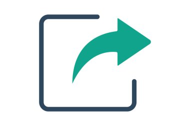 Simgeyi paylaş. Katı ikon tarzı. Dijital pazarlama ile ilgili bir simge. iş ögeleri vektör illüstrasyonu