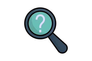 İpucu simgesi. Renkli taslak simge biçimi. kanun unsurları vektör illüstrasyonu