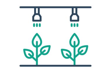 Sulama simgesi. çizgi simgesi tarzı. Ekinlerin sulanmasıyla ilgili bir ikon. tarım elementleri vektör illüstrasyonu