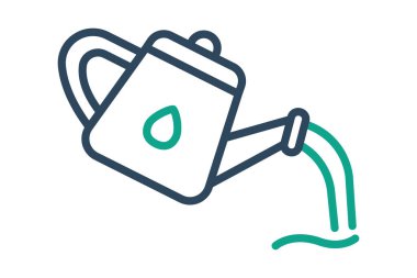 Su kutusu ikonu. çizgi simgesi tarzı. İkonla ilgili sulama. tarım elementleri vektör illüstrasyonu