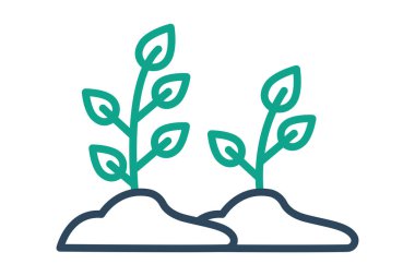 Filiz ikonu. çizgi simgesi tarzı. Yeni bir büyüme ve yaşam döngüsü simgesi. tarım elementleri vektör illüstrasyonu