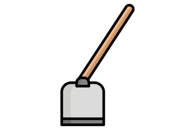 Çapa simgesi. Renkli taslak simge biçimi. Simge elle yetiştirme ve çalışma. tarım elementleri vektör illüstrasyonu