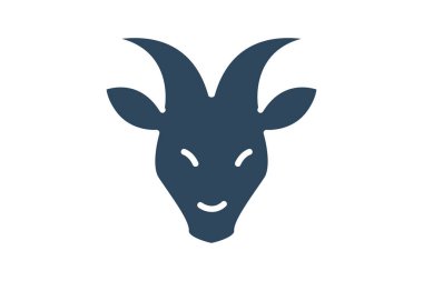 Keçi ikonu. Katı ikon tarzı. Et ile ilgili bir ikon. et elemanları vektör illüstrasyonu