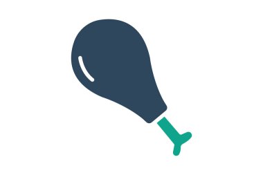 Tavuk budu ikonu. Katı ikon tarzı. Et ile ilgili bir ikon. yiyecek elemanları vektör illüstrasyonu