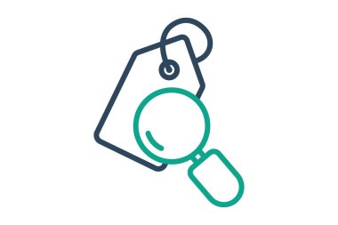 Keşif ikonu. çizgi simgesi tarzı. Markayla ilgili bir ikon. iş ögeleri vektör illüstrasyonu