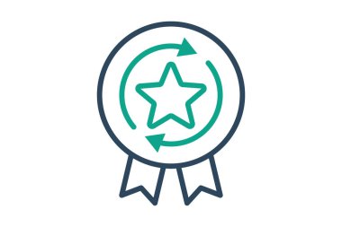 Tutarlılık simgesi. çizgi simgesi tarzı. Markalaşmayla ilgili bir ikon. iş ögeleri vektör illüstrasyonu