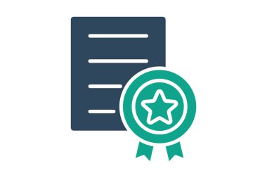 Deneyim simgesi. Katı ikon tarzı. Markalaşmayla ilgili bir ikon. iş ögeleri vektör illüstrasyonu