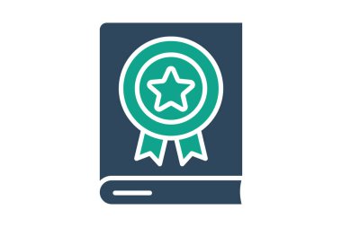 Kılavuz simgesi. Katı ikon tarzı. Markalaşmayla ilgili bir ikon. iş ögeleri vektör illüstrasyonu