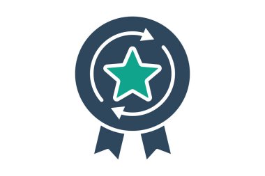 Tutarlılık simgesi. Katı ikon tarzı. Markalaşmayla ilgili bir ikon. iş ögeleri vektör illüstrasyonu