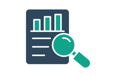 Değerlendirme simgesi. Katı ikon tarzı. Değerlendirmeyle ilgili simge. iş ögeleri vektör illüstrasyonu