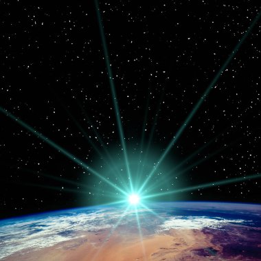 Muhteşem gün doğumu. Nasa tarafından döşenmiş bu görüntünün unsurları