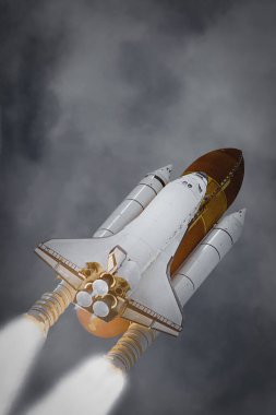 Dramatik roket fırlatma. Nasa tarafından döşenmiş bu görüntünün unsurları