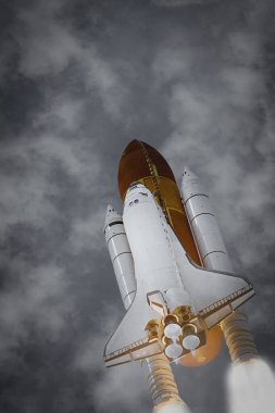 Dramatik roket fırlatma. Nasa tarafından döşenmiş bu görüntünün unsurları