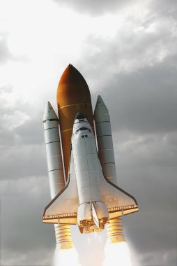 Roketin kalkışı. Nasa tarafından döşenmiş bu görüntünün unsurları