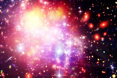 Galaksi, bulutsu ve gaz. Nasa tarafından döşenmiş bu görüntünün unsurları