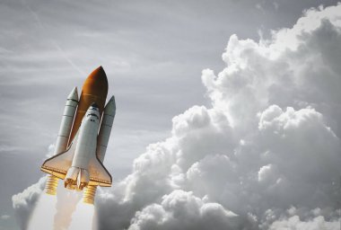 Roket. Roket kuyruğu. Roket izi. Nasa tarafından döşenmiş bu görüntünün unsurları
