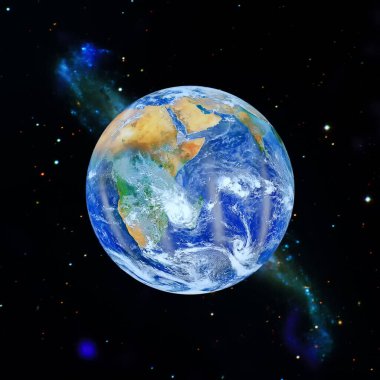 Dramatik manzara, dünya. Nasa tarafından döşenmiş bu görüntünün unsurları