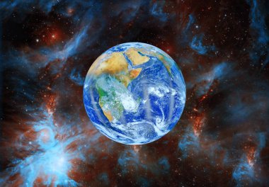 Dramatik manzara, dünya. Nasa tarafından döşenmiş bu görüntünün unsurları