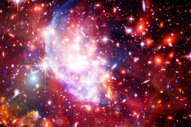 Güzel evren. Galaksiler ve yıldızlar. Bu görüntünün elementleri NASA tarafından sağlanmıştır.