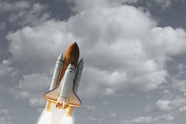 Roket uzay aracı. Nasa tarafından döşenmiş bu görüntünün unsurları