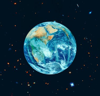 Dramatik manzara, dünya. Nasa tarafından döşenmiş bu görüntünün unsurları
