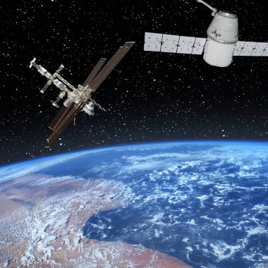 Uzay gemileri. Bilim teması. Nasa tarafından döşenmiş bu görüntünün unsurları