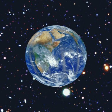 Dramatik manzara, dünya. Nasa tarafından döşenmiş bu görüntünün unsurları