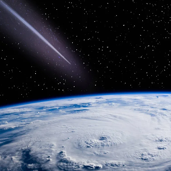Kometen Flyger Ovanför Jorden Delar Denna Bild Som Tillhandahålls Nasa — Stockfoto