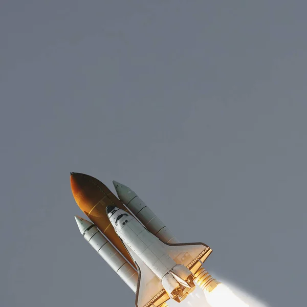 Запуск Космического Корабля Облаках Элементы Этого Изображения Предоставлены Наса — стоковое фото