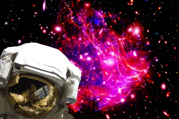 Astronaut Sterrenstelsel Achtergrond Elementen Van Dit Beeld Geleverd Door Nasa — Stockfoto