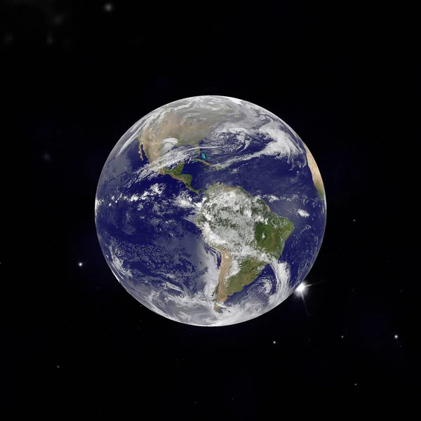Земля Космоса Драматическим Видом Элементы Этого Изображения Предоставлены Наса — стоковое фото