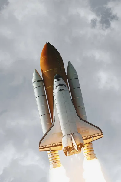 Raket Liftoff Elementen Denna Bild Möblerad Nasa — Stockfoto