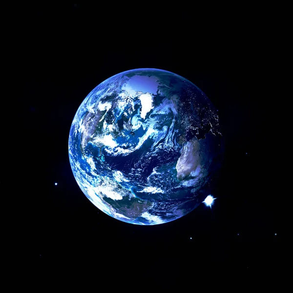 Abstracte Ruimte Achtergrond Met Aarde Elementen Van Deze Afbeelding Ingericht — Stockfoto