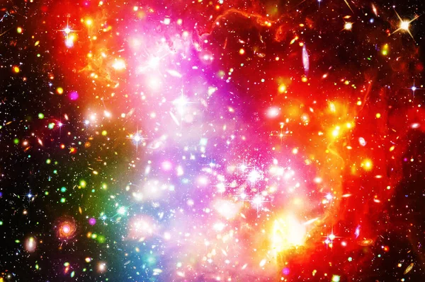 华丽的星系和星星 这张由美国宇航局提供的图像的元素 — 图库照片