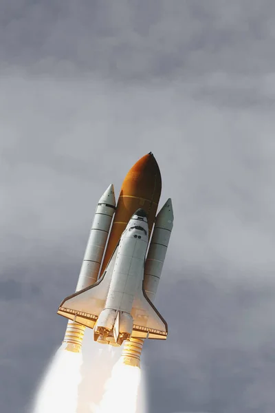 Raketenstart Die Elemente Dieses Bildes Von Nasa — Stockfoto