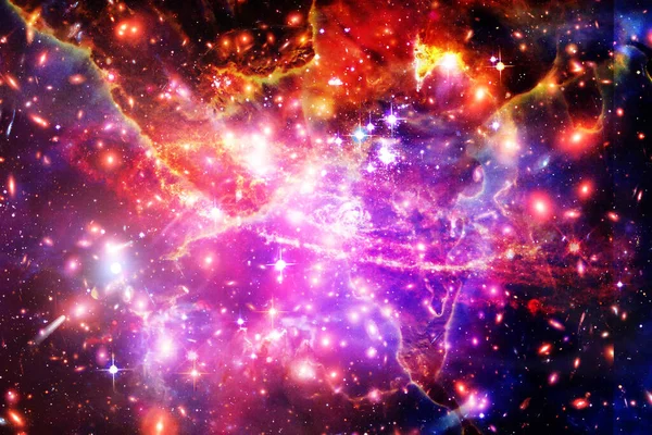 星团和星系 这张由美国宇航局提供的图像的元素 — 图库照片