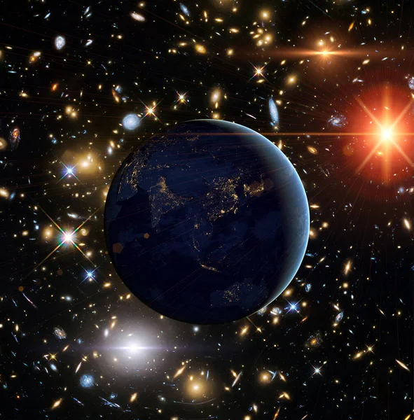 Egyedülálló Bolygónk Űrből Elemei Ennek Képnek Berendezett Nasa — Stock Fotó