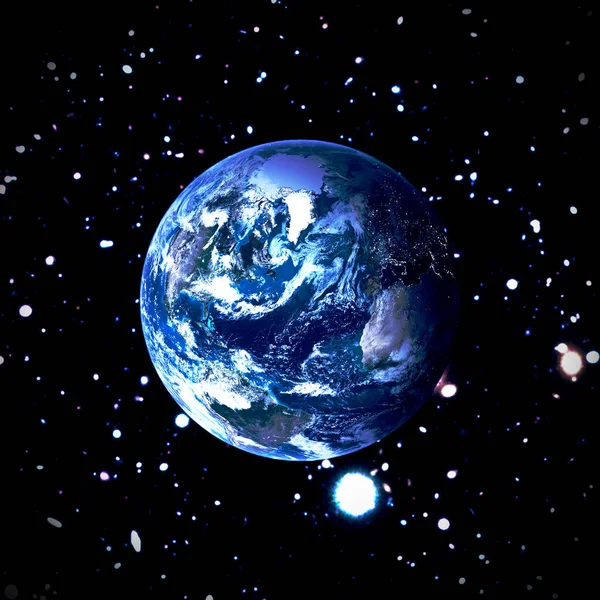 Absztrakt Tér Háttér Földdel Elemeit Kép Által Szolgáltatott Nasa — Stock Fotó