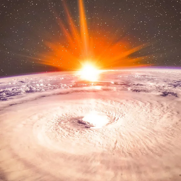 Planeten Jorden Och Fascinerande Soluppgång Elementen Denna Bild Möblerad Nasa — Stockfoto
