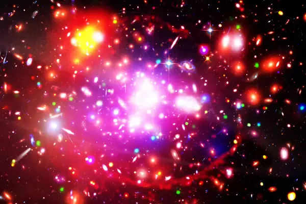 Vilket Vackert Universum Galaxer Och Stjärnor Delar Denna Bild Som — Stockfoto