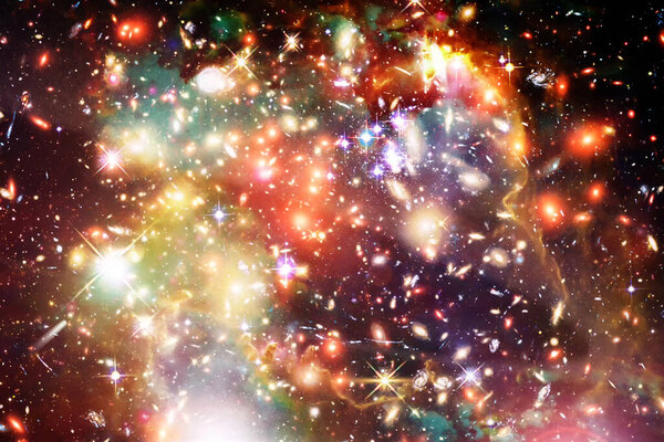Beautiful universe. Galaxies and stars. The elements of this image furnished by NASA