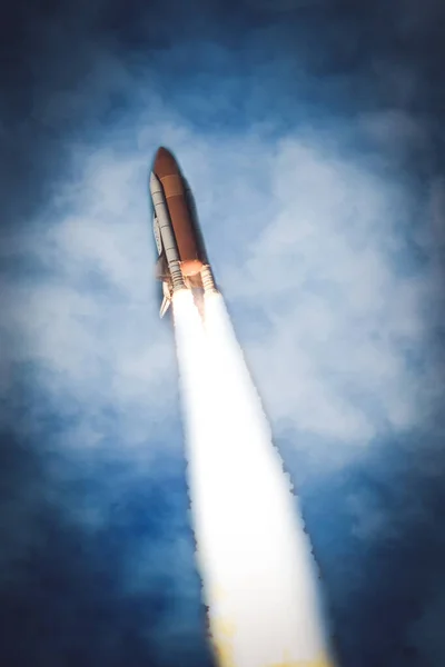 宇宙船を起動します Nasa から提供されたこのイメージの要素 — ストック写真