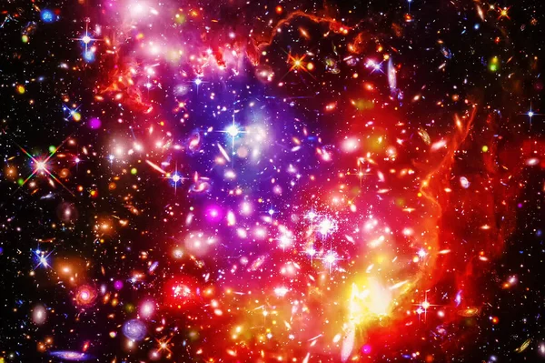 Fondo Espacial Con Nebulosa Estrellas Los Elementos Esta Imagen Proporcionados —  Fotos de Stock
