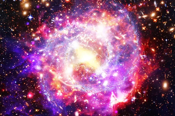 Renkli yıldızlı dış uzay arka plan. Nasa tarafından döşenmiş bu görüntünün unsurları