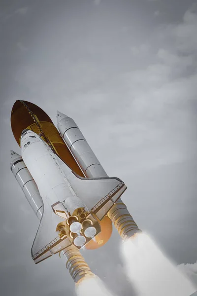 Lansare Dramatică Rachete Elementele Acestei Imagini Furnizate Nasa — Fotografie, imagine de stoc