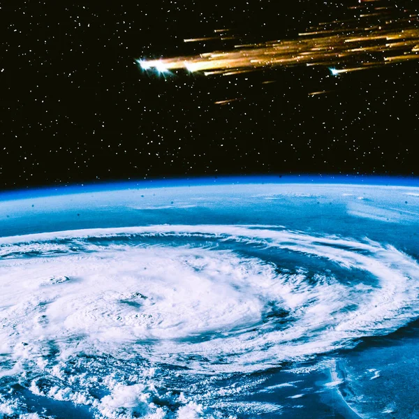 Земля Комета Елементи Цього Зображення Оброблені Наса — стокове фото